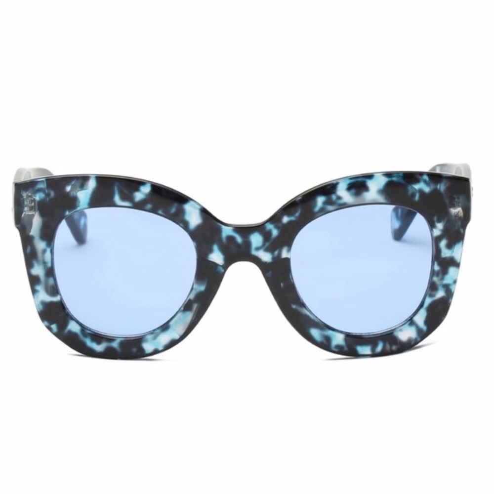 NWT Cat Eye Round Oversized Sunglasses 100% UVA & UVB Protection - Picture 3 of 15
